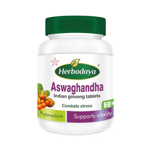 Herbodaya Aswaghandha Tablet Combats Stress 60Nos