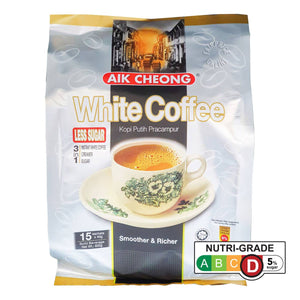 Aik Cheong 3 in 1 Instant White Coffee Tarik (Less Sugar)