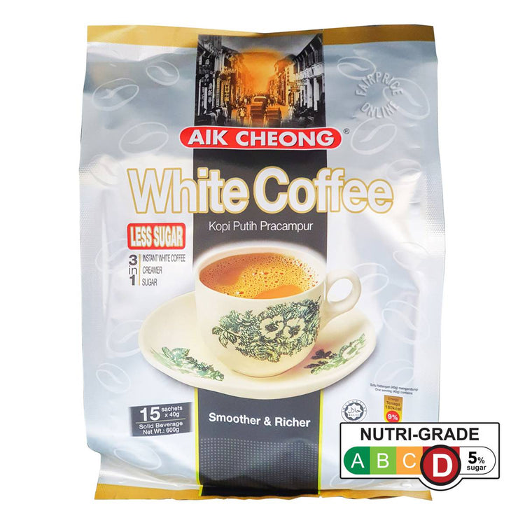 Aik Cheong 3 in 1 Instant White Coffee Tarik (Less Sugar)