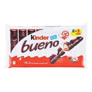 Kinder Bueno Chocolate Wafer Bar Milk 10x2 (430gm)