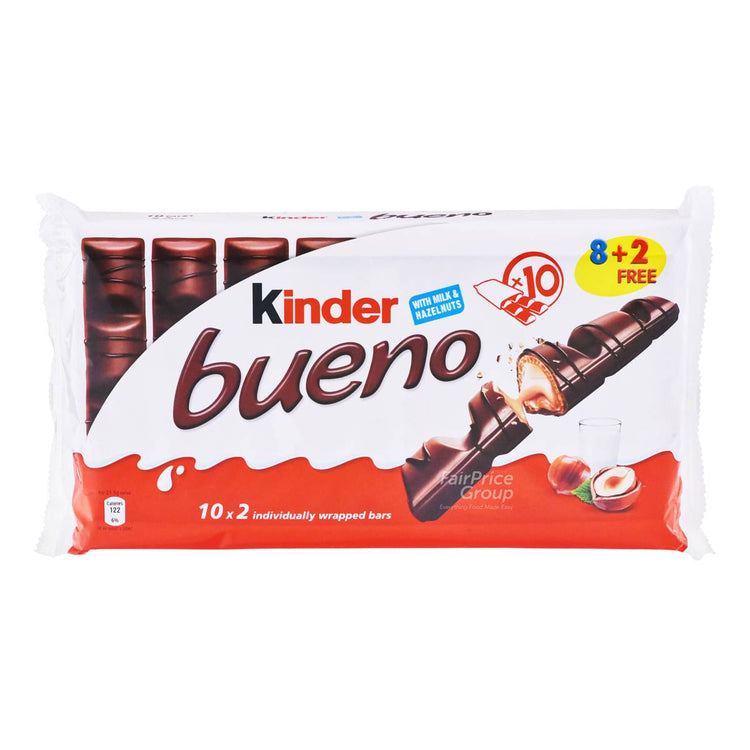 Kinder Bueno Chocolate Wafer Bar Milk 10x2 (430gm)