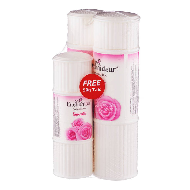 Enchanteur Perfumed Talc Romantic 2x125 + 50gm