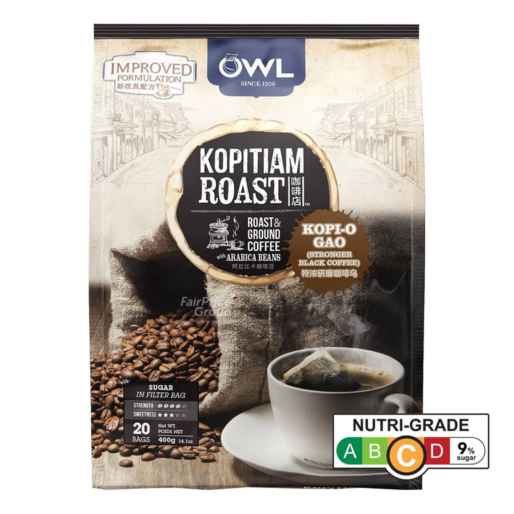 Owl Kopitiam Roast & Ground Coffee Bags Kopi-O Gao