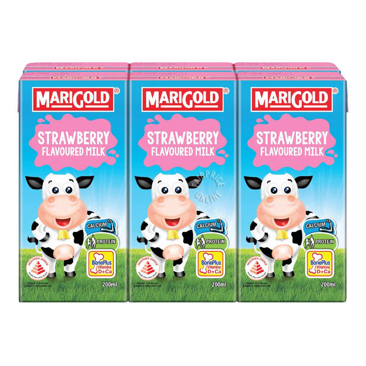 MARIGOLD UHT Strawberry 6x200ml