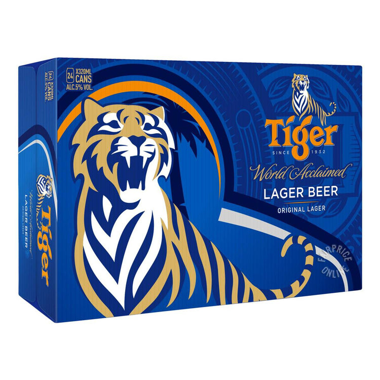 Tiger Can Beer 24x320ml