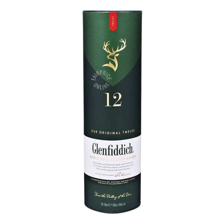 Glenfiddich Single Malt Scotch 12 Years Whisky 700ml