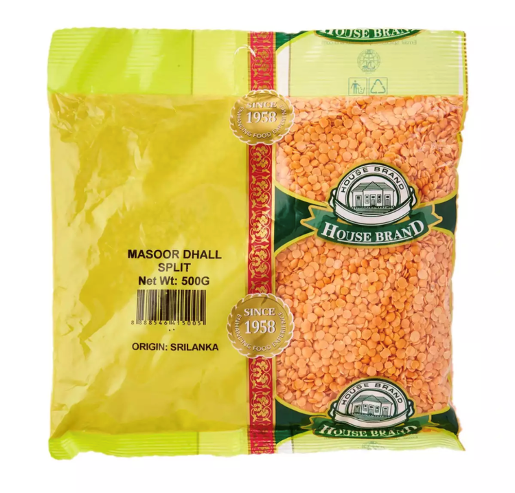 HB Split Masoor Dhall உடைத்த மைசூர் 500gm