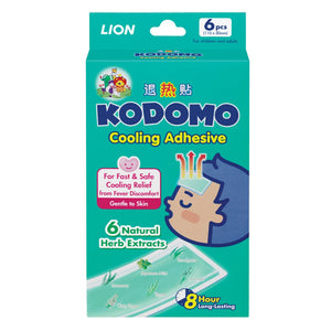 KODOMO Cooling Adhesive For Children and Adults 6 sheets