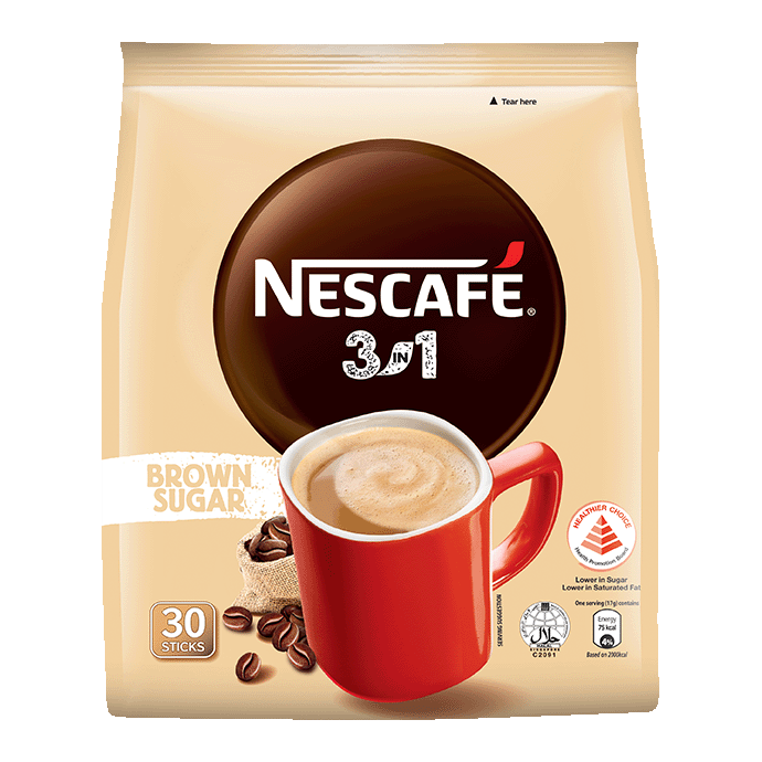 NESCAFÉ Original 3in1 Brown Sugar with Healthier Choice