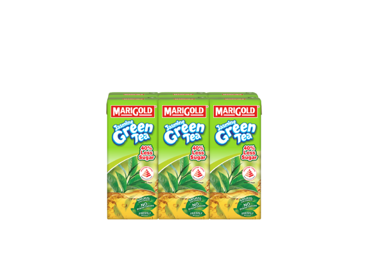 MARIGOLD Less Sugar Jasmine Green Tea 6x250ml