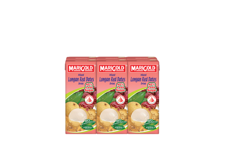 MARIGOLD Less Sugar Longan Red Dates 6x250ml