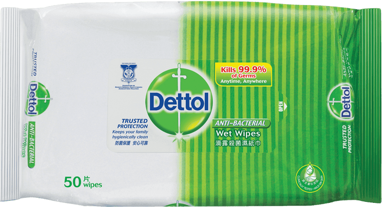 Dettol Antibacterial Wipes Original 50s