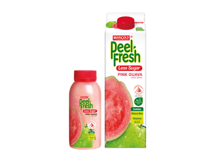 MARIGOLD PEELFRESH LESS SUGAR Pink Guava 1Lt