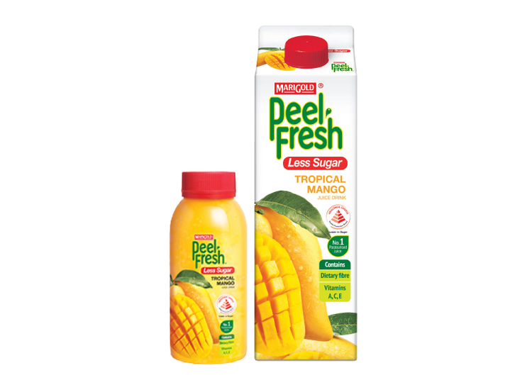 MARIGOLD PEELFRESH LESS SUGAR Tropical Mango 1Lt